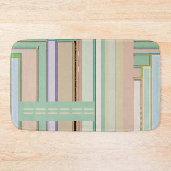 Item preview, Circuit Board Blips graphic design in tan terra cotta blue green designed and sold by djrunnels.