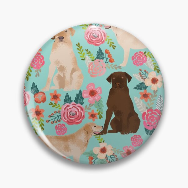 Item preview, labradors dog floral - vintage florals, floral pet, cute dog, labrador, black lab, chocolate lab, yellow labrador, lab dog designed and sold by PetFriendly.