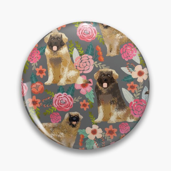 Item preview, leonberger dog floral - vintage florals, floral pet, cute dog, leonberger  designed and sold by PetFriendly.
