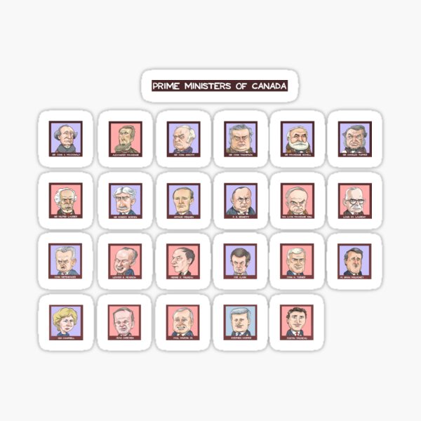 Canada's Prime Ministers (updated 2021) Sticker