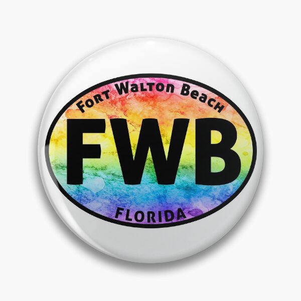 Item preview, Fort Walton Beach Florida Euro Oval Tie Dye designed and sold by DESTINATIONS DECAL.