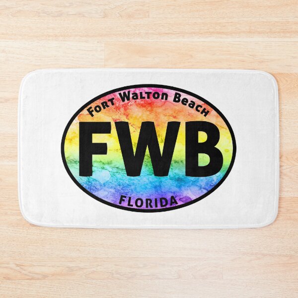 Item preview, Fort Walton Beach Florida Euro Oval Tie Dye designed and sold by DESTINATIONS DECAL.