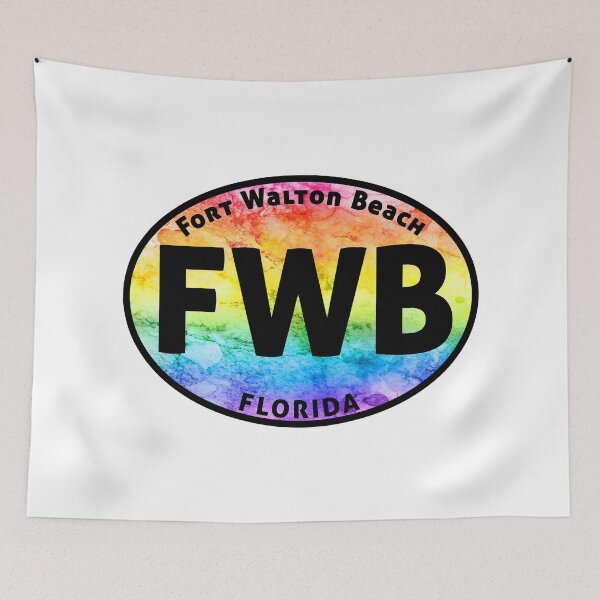 Item preview, Fort Walton Beach Florida Euro Oval Tie Dye designed and sold by DESTINATIONS DECAL.