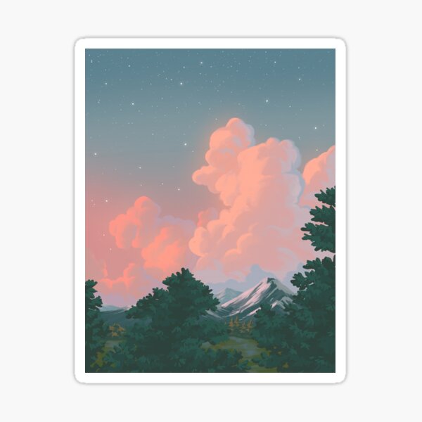 landscape study #1 Sticker