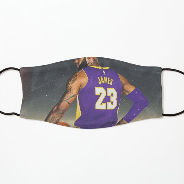 Download Lebron James King With 23 Number Yellow Mask Mask By Sportsfanokc Redbubble PSD Mockup Templates