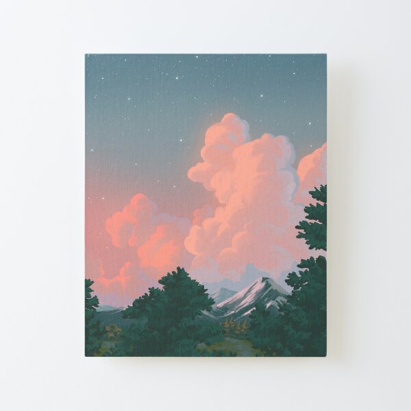 landscape study #1 Canvas Mounted Print