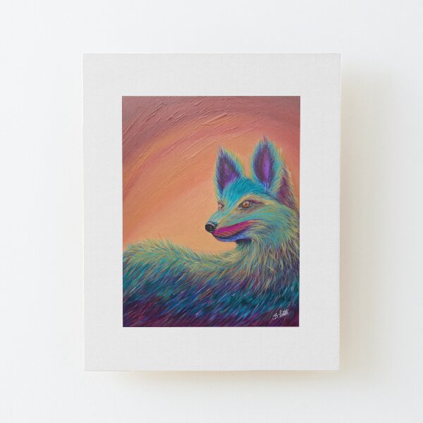 Foxy Wood Mounted Print