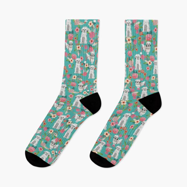 Item preview, lowchen dog floral - vintage florals, floral pet, cute dog, lowchen  designed and sold by PetFriendly.