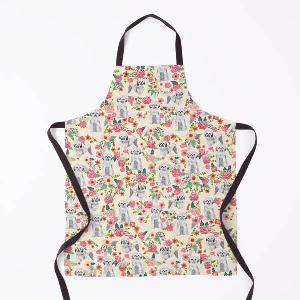 Item preview, lowchen dog floral - vintage florals, floral pet, cute dog, lowchen  designed and sold by PetFriendly.