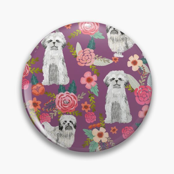 Item preview, lowchen dog floral - vintage florals, floral pet, cute dog, lowchen  designed and sold by PetFriendly.