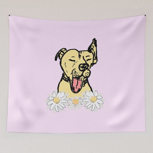 Item preview, Jawning dog with flowers,  designed and sold by NinaBetterNot.