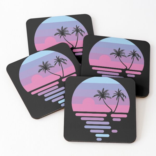 Item preview, Vaporwave Palm Sunset Aesthetic  designed and sold by ghost888.