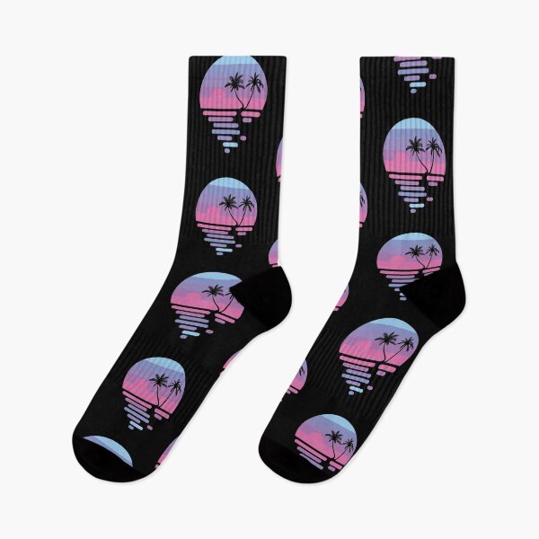 Item preview, Vaporwave Palm Sunset Aesthetic  designed and sold by ghost888.