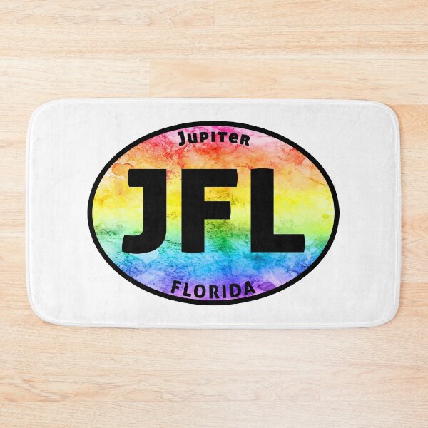 Item preview, Jupiter Florida Euro Oval Tie Dye Beach designed and sold by DESTINATIONS DECAL.