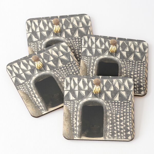 Item preview, Painted House Facade Dorway African Art, Burkina Faso designed and sold by worldways.