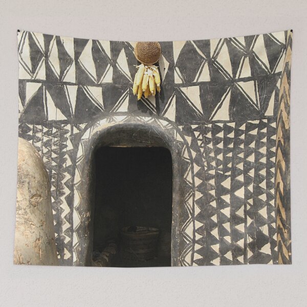 Item preview, Painted House Facade Dorway African Art, Burkina Faso designed and sold by worldways.