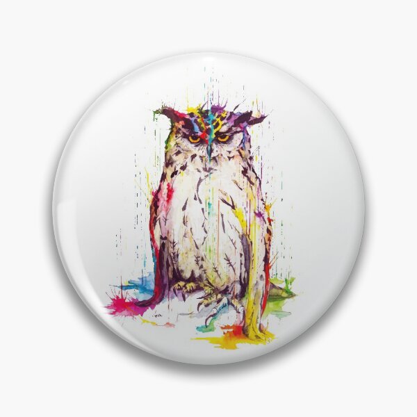 Item preview, Owl - Raining Colors | Watercolor art designed and sold by Philipp Grein.