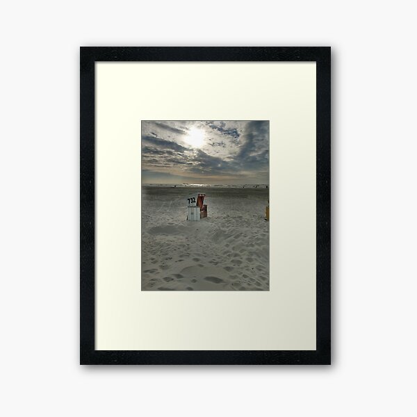 North Sea Germany vacation beach sea Langeoog Framed Art Print