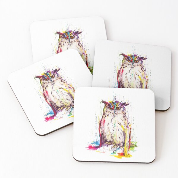 Item preview, Owl - Raining Colors | Watercolor art designed and sold by Philipp Grein.