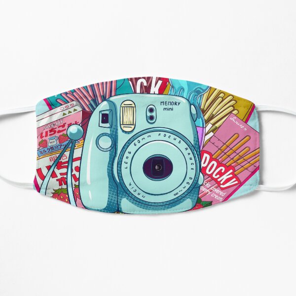 Japanese food, drinks and camera Flat Mask