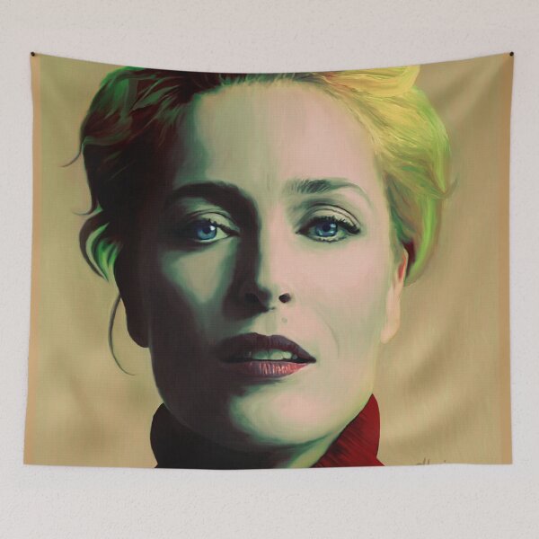 Item preview, Gillian Anderson oil color portrait designed and sold by altaircolin.