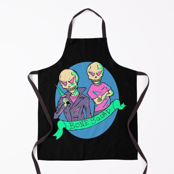 Item preview, "Bone Squad" Neon highlighted Skeletons designed and sold by AwfulWaflePress.
