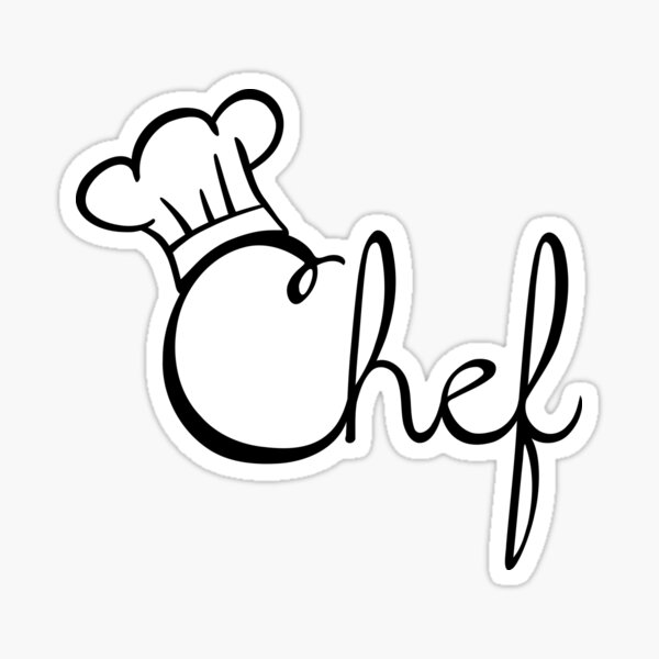 "Chef hat" Sticker for Sale by Agaly Redbubble