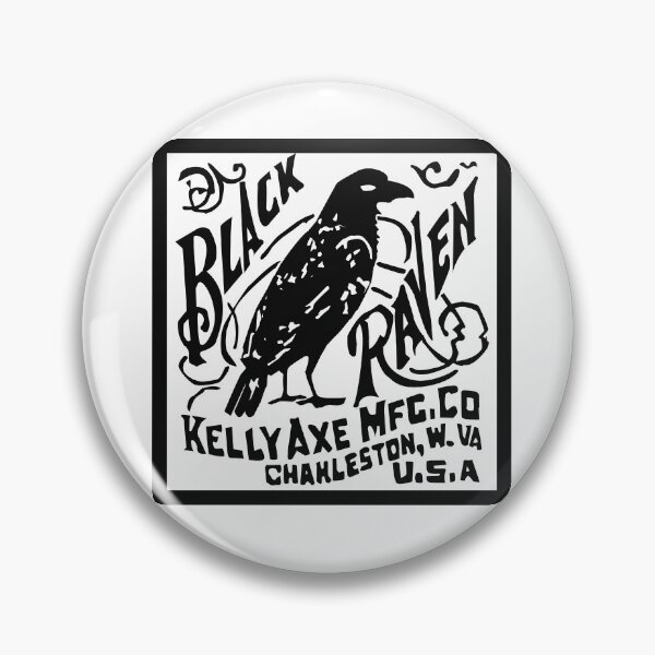 Item preview, Black Raven Kelly Axe Co. Sticker Label Antique Axe Logo designed and sold by Wanderlust Designs.