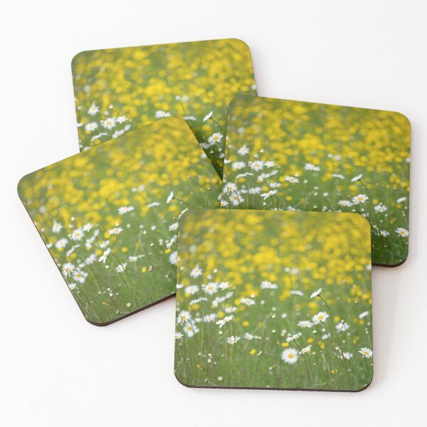 Item preview, Ox-eye Daisies and Buttercups in a meadow designed and sold by ccullen222.
