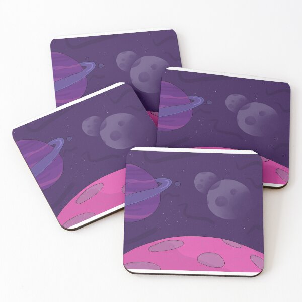 Item preview, Alien planet purple night sky in space designed and sold by hi-kiki-hi.