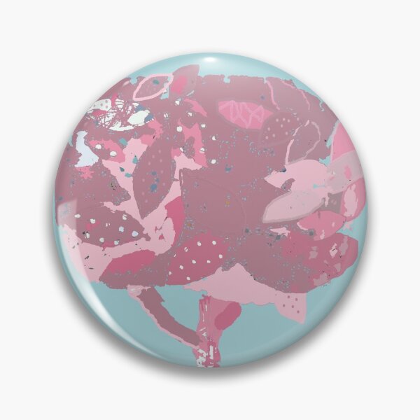 Item preview, Pink leaves fiber art in shades of pink mauve raspberry aqua white designed and sold by djrunnels.