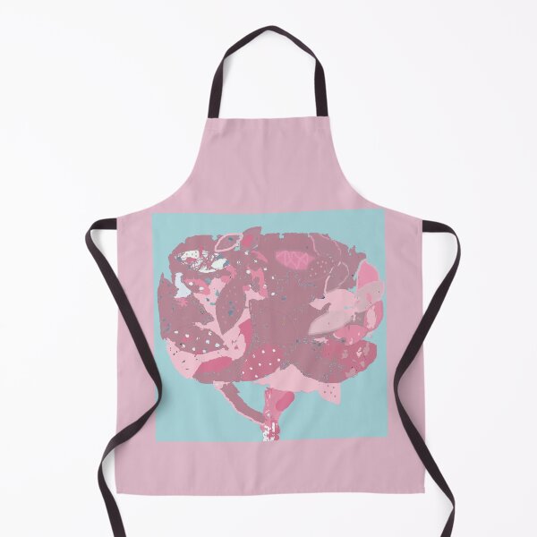 Item preview, Pink leaves fiber art in shades of pink mauve raspberry aqua white designed and sold by djrunnels.