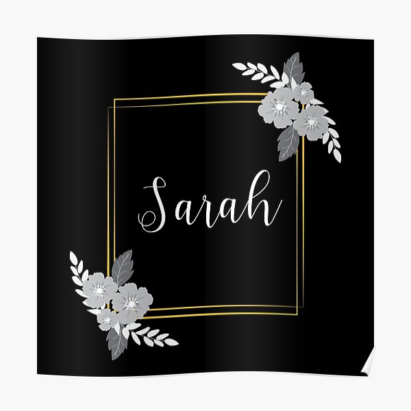 Sarah Name Wall Art Redbubble