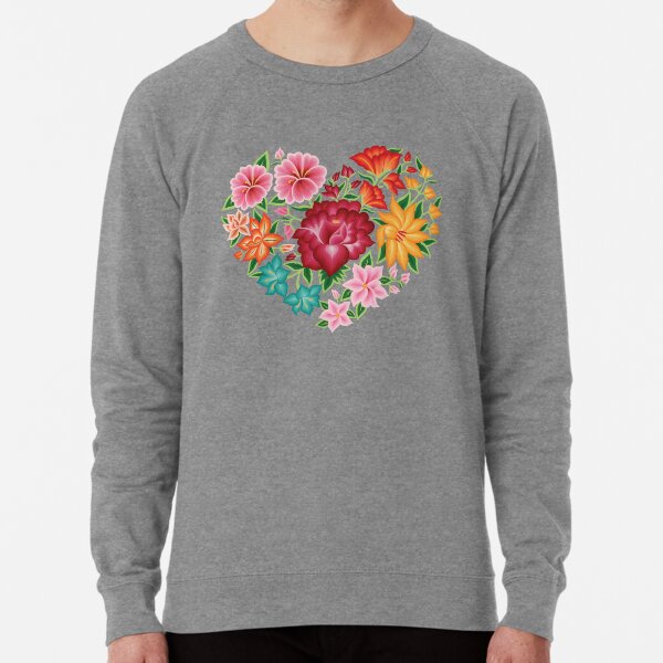 Aperçu de l'œuvre Conception de coeur de style de broderie mexicaine d'Oaxaca, Mexique créée et vendue par Akbaly.