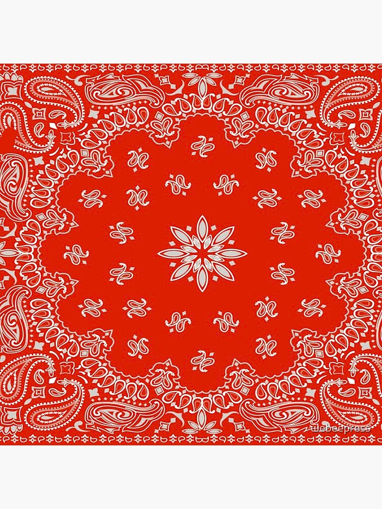 Red Bandanna Pattern Sticker for Sale by Gravityx9