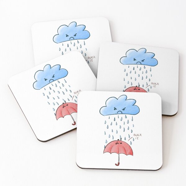 Item preview, Suck it - rain cloud and umbrella designed and sold by sarabotx.