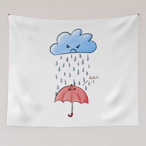 Item preview, Suck it - rain cloud and umbrella designed and sold by sarabotx.