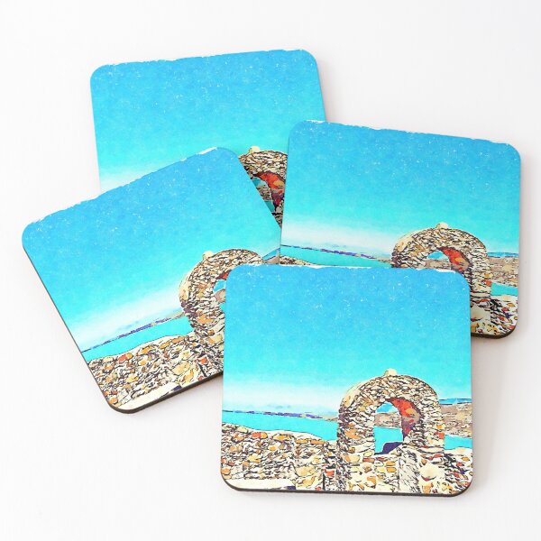 Item preview, Castle walls and seascape designed and sold by Giuseppe Cocco.