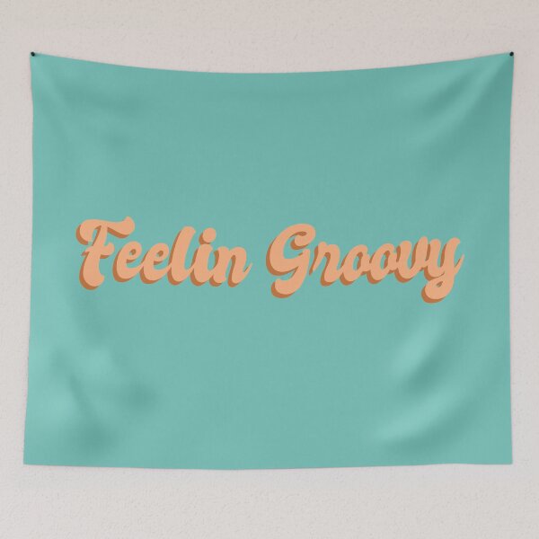 Item preview, Feelin Groovy retro quote. designed and sold by DiscoDaisyy.