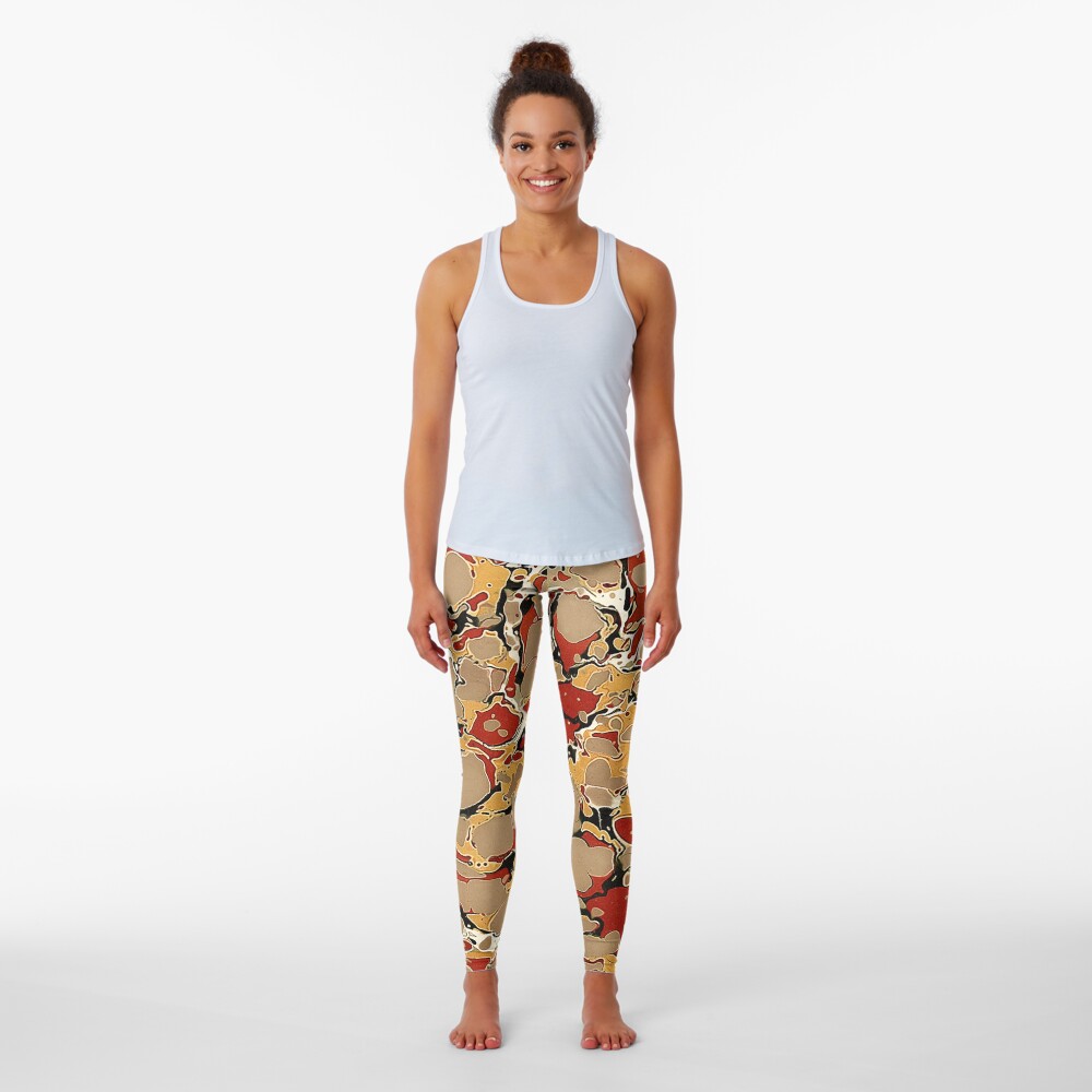 Papel viejo de mármol 04 Leggings