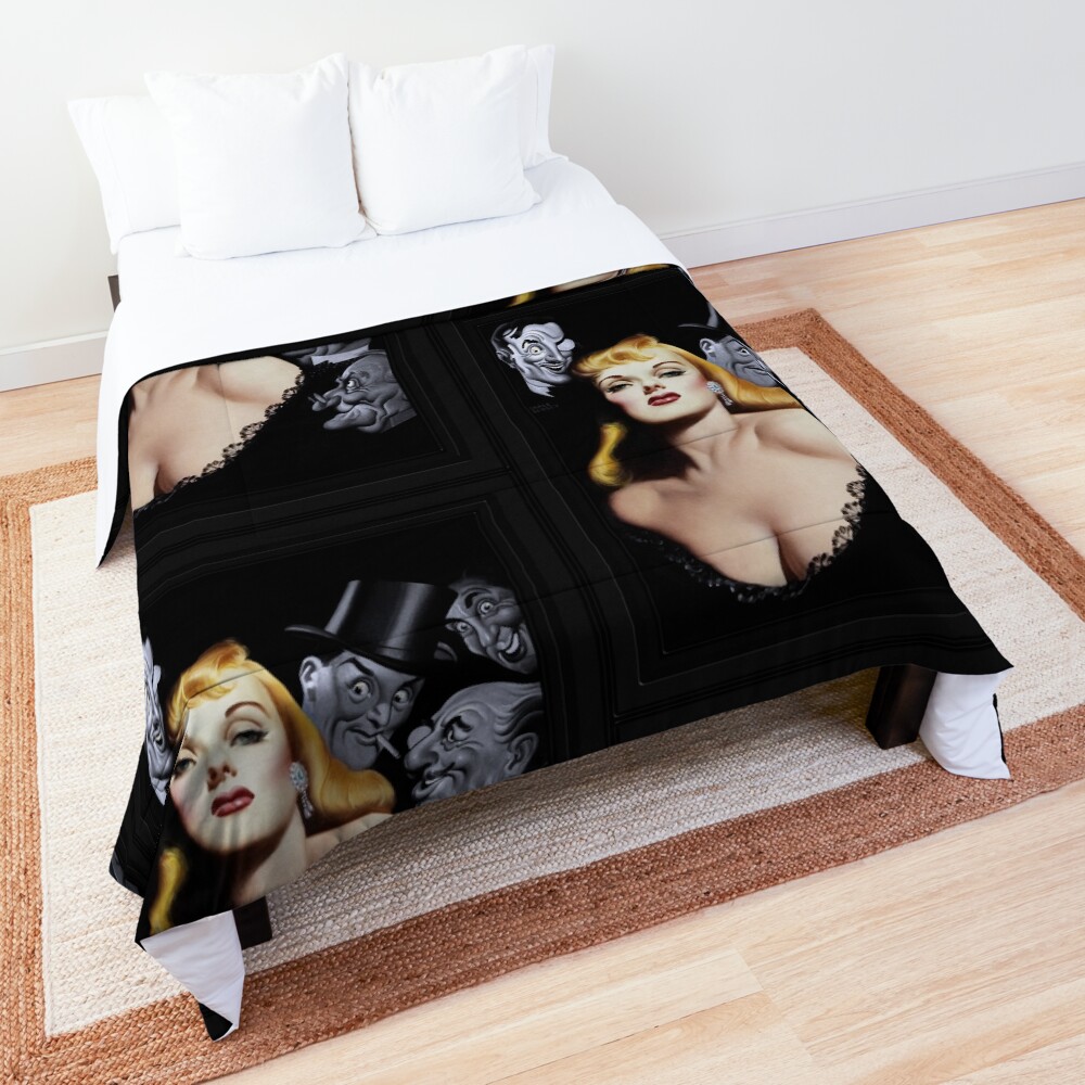 Gentlemen Prefer Blondes by Earle Kulp Bergey - Sophisticated Beauty Defined 2 Gentlemen Prefer Blondes by Earle Kulp Bergey Old Masters Art Deco Reproduction Decorative Art Print Comforter