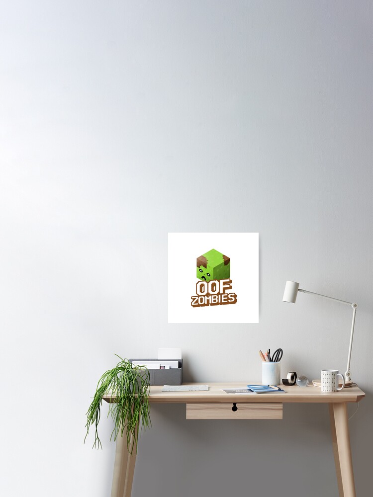 Oof Roblox Noob Zombie Outbreak Robots Poster By Stinkpad Redbubble - roblox zombie infection