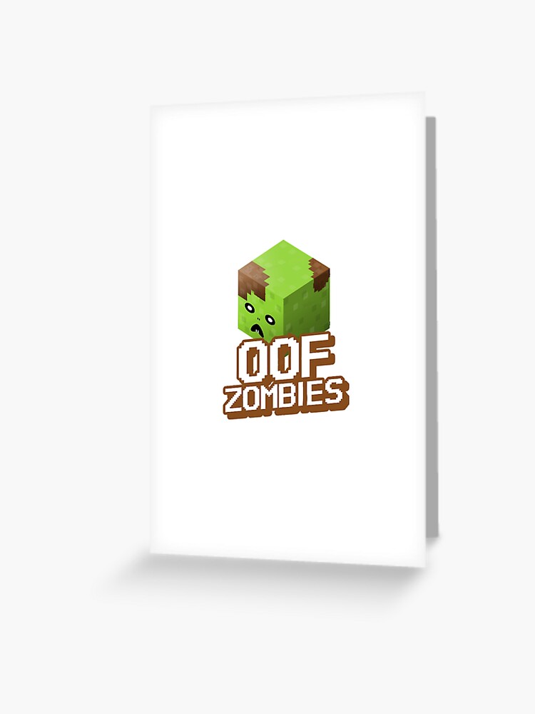 Oof Roblox Noob Zombie Outbreak Robots Greeting Card By Stinkpad Redbubble - zombie noob roblox