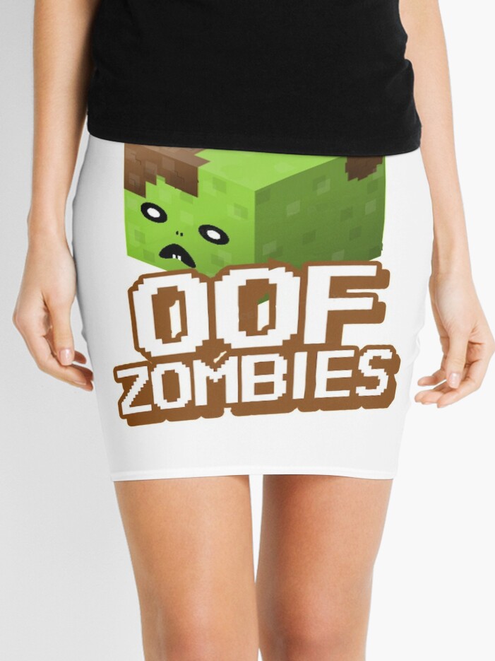 Oof Roblox Noob Zombie Outbreak Robots Mini Skirt By Stinkpad Redbubble - short skirt roblox