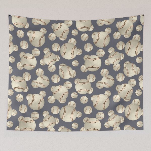 Item preview, Grungy endless baseballs / softballs pattern designed and sold by katzdzynes.