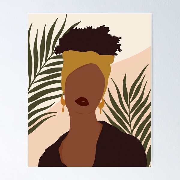Item preview, Boho Black Woman Portrait  designed and sold by trajeado14.
