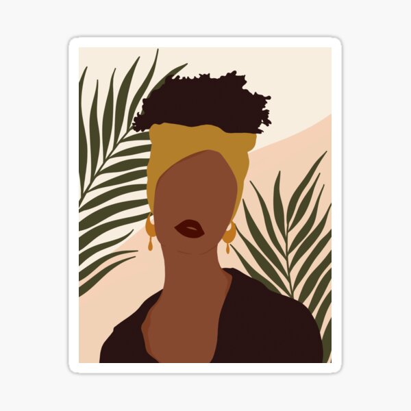 Item preview, Boho Black Woman Portrait  designed and sold by trajeado14.