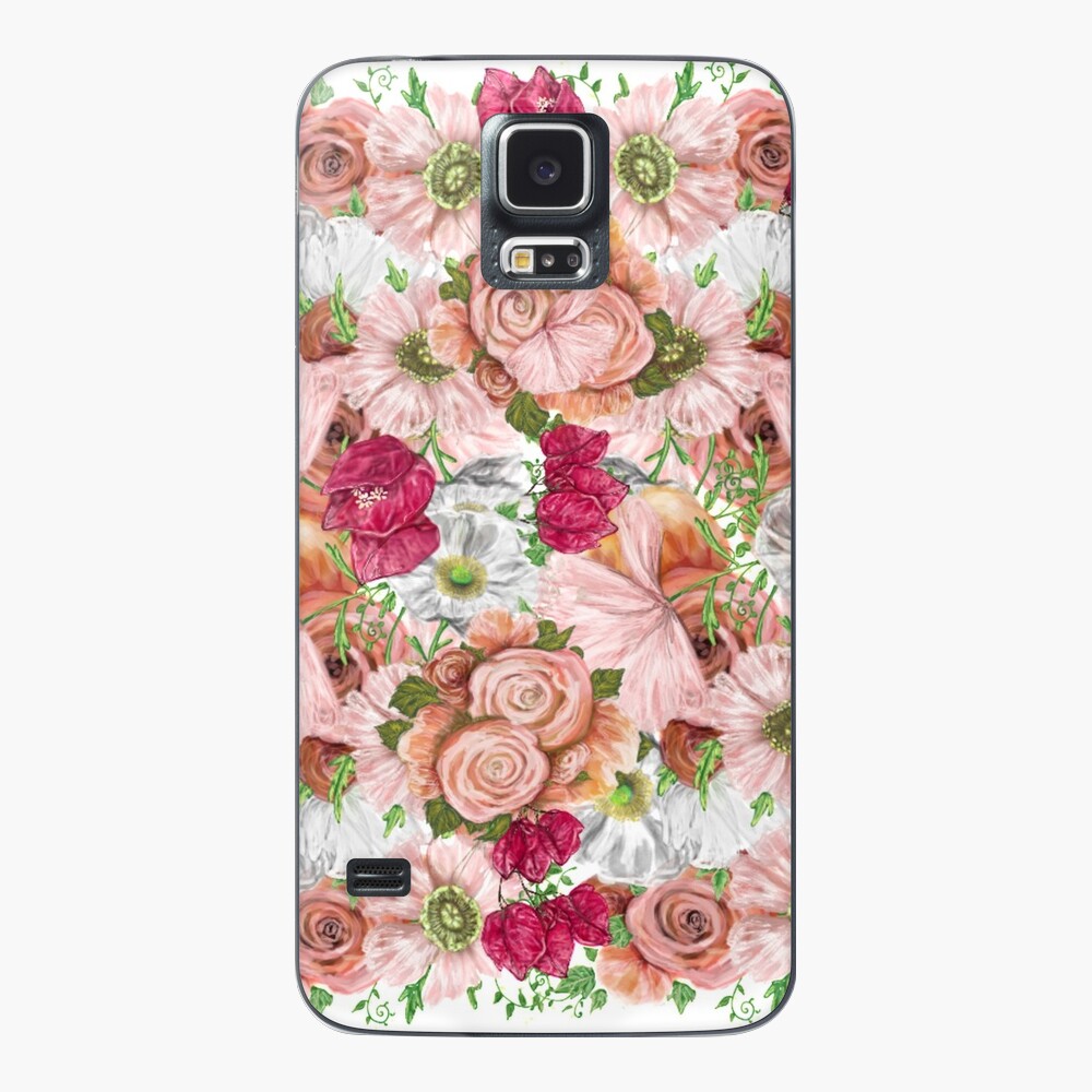 Roses and Poppies Inspiration Samsung Galaxy Phone Case