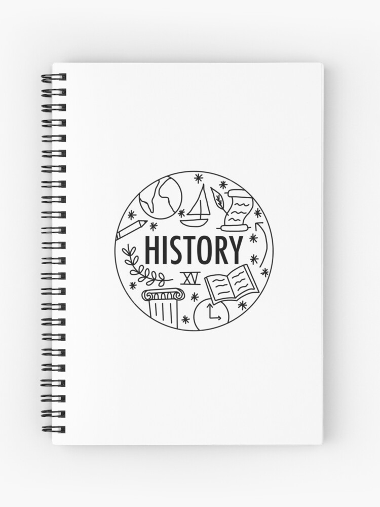 Cuaderno de espiral «Historia (blanco y negro)» de ArianneBoutique |  Redbubble