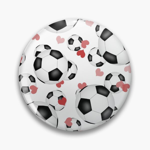 Item preview, Soccer love hearts pattern designed and sold by katzdzynes.